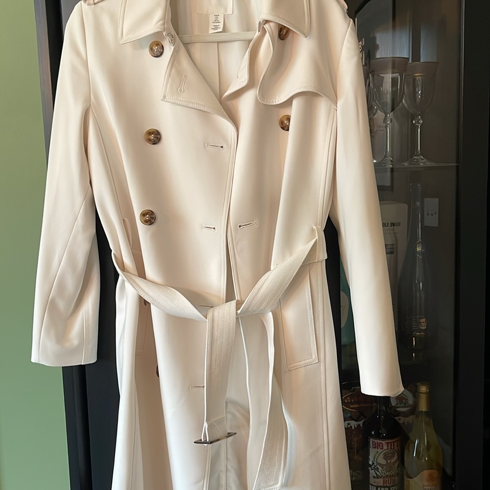 H&M off-white/cream Trench coat